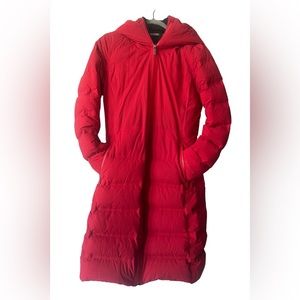 Lululemon Sleet Street long - dark red jacket- Size 6